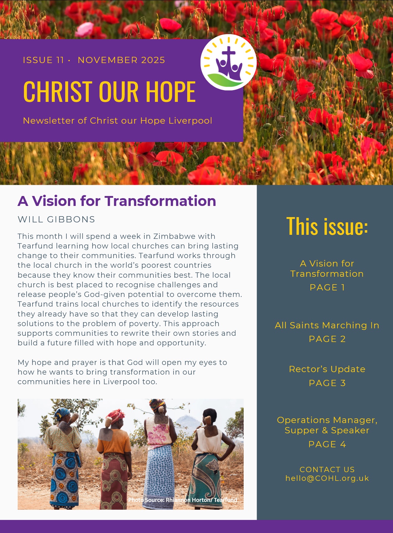 COHL November Newsletter